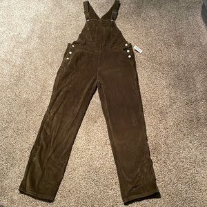 Old Navy women’s bibs size 10 tall brown corduroy
